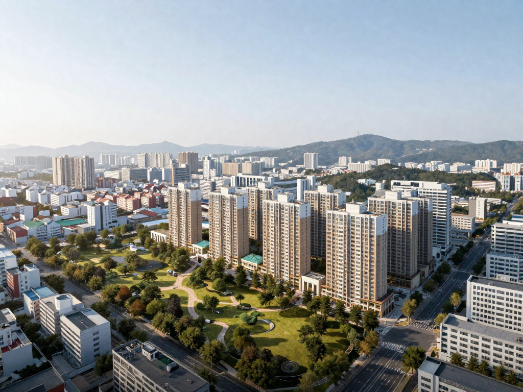 용도지역 관련 개념을 보여 주는 자체 제작 예시 이미지 1